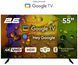 Телевізор 55" 2E LED 4K 60Hz Smart Google TV Black (2E-55A07K) [102782], фото 1