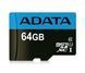 Карта пам'яті microSDXC (UHS-1) A-DATA Premier 64Gb Class 10 A1 (R-100Mb/s) (adapter SD) (AUSDX64GUICL10A1-RA1) [803620], фото 1