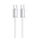 Кабель ColorWay USB Type-C - USB Type-C (M/M), zinc alloy braided, 5А, 2 м, White (CW-CBPDCC099-WT) [619965], фото 1