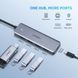 Хаб USB 3.1 Type-C -> 4xUSB 3.0 Grey CM219 Ugreen (70336) [404068], фото 2