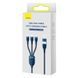Кабель Baseus Flash Series Ⅱ Two-for-three Charging Cable U+C to M+L+C 100W 1.2m Blue (CASS030103) [802633], фото 2