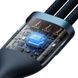 Кабель Baseus Flash Series Ⅱ Two-for-three Charging Cable U+C to M+L+C 100W 1.2m Blue (CASS030103) [802633], фото 5