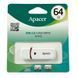 Флеш-накопичувач Apacer USB 2.0 AH333 64Gb White (AP64GAH333W-1) [803000], фото 2