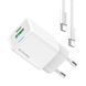 Мережевий зарядний пристрій ColorWay GaN Mini 30W PD Port PPS USB (Type-C PD + USB QC4.0) White + кабель USB Type-C (CW-CHS053PDC-WT) [603369], фото 2