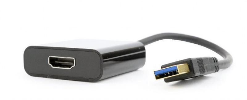 Адаптер Cablexpert USB3.0-HDMI, 0.15 м, чорний (A-USB3-HDMI-02) [611810]