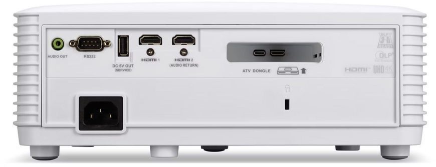Проєктор домашнього кінотеатру Acer Vero HL6810ATV UHD, 4000 lm, LASER, 1.15-1.5, Android TV (MR.JWW11.001) [105384]