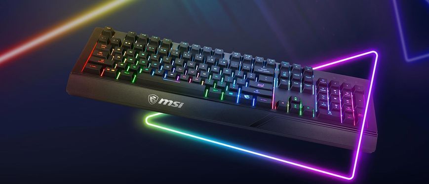 Клавіатура мембранна MSI Vigor GK20 UA 104key, USB-A, EN/UKR/RU, ColorLED, чорний (S11-04UA208-CL) [103535]