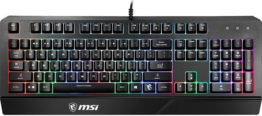 Клавіатура мембранна MSI Vigor GK20 UA 104key, USB-A, EN/UKR/RU, ColorLED, чорний (S11-04UA208-CL) [103535]