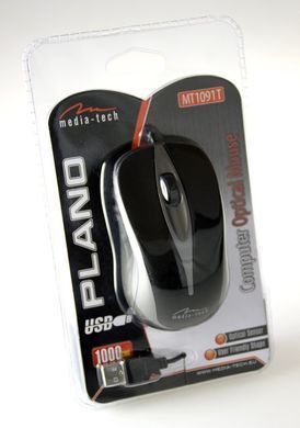 Мишка Media-Tech Plano, 3кн., 800dpi, темно-сіра (titanium) (MT1091T) [401129]