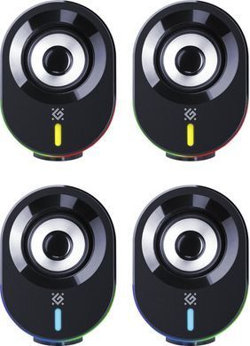 Акустична система 2.0 Defender Solar 8, 10Вт, Bluetooth, RGB підсвітка, USB, чорна (65938) [405266]