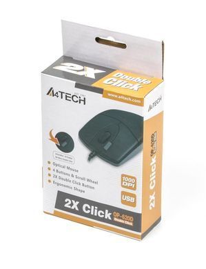 Миша A4Tech OP-620D Black (OP-620D USB (Black)) [608503]