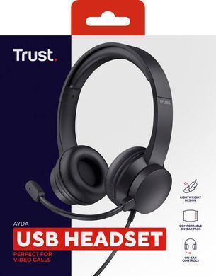 Гарнітура Trust Ayda, USB-A, чорний (25088_TRUST) [107389]