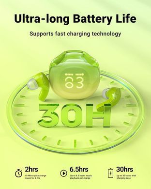 Навушники TWS Acefast T9 avocado green (6974316282556) [401932]