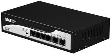 Комутатор 2E PowerLink SP402F 6xFE (4xPoE, 2xUplink), 55Вт, Некерований (2E-SP402F-2) [105106]