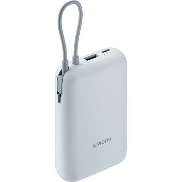 Зовнішній акумулятор Xiaomi Power Bank 10000mAh (Integrated Cable) Ice Blue GL (BHR9073GL) [806187]