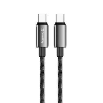 Кабель ColorWay USB Type-C - USB Type-C (M/M), zinc alloy braided, 5А, 2 м, Black (CW-CBPDCC099-BK) [619966]