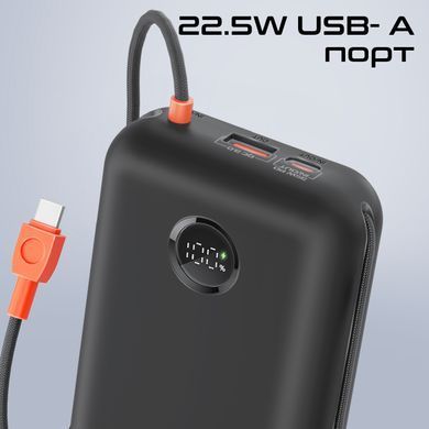 Універсальна мобільна батарея Promate PowerPod-30 30000mAh 35W Black (powerpod-30.black) [603522]