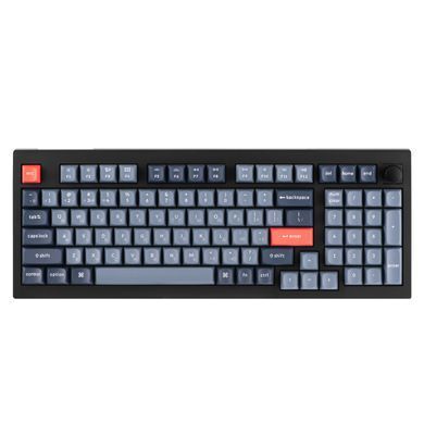 Клавіатура механічна Keychron V5 Max 100Key, Gateron Jupiter Banana, Knob, WL/BT/USB-A, Hot-Swap, QMK, EN/UKR, RGB, чорний (V5M-D4-UA) [103636]