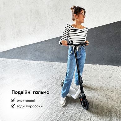 Електросамокат OKAI Zippy ES50С Black 8" 250W/500W, 5.2Ah, 20 km, 25 km/h, 10&deg;, 13.5 kg (ES50C-B) [800003]