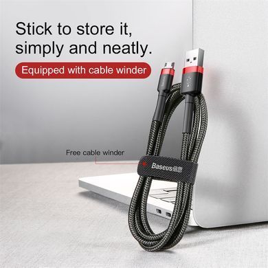 Кабель Baseus cafule Cable USB For Micro 2A 3m Red+Black (CAMKLF-H91) [806191]