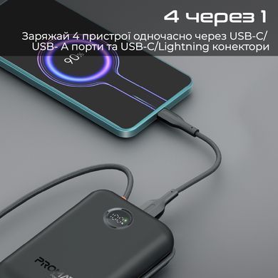 Універсальна мобільна батарея Promate PowerPod-30 30000mAh 35W Black (powerpod-30.black) [603522]