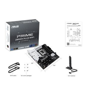 Материнcька плата ASUS PRIME Z890M-PLUS WIFI s1851 Z890 4xDDR5 M.2 HDMI DP Wi-Fi BT mATX (90MB1J80-M0EAY0) [109605]