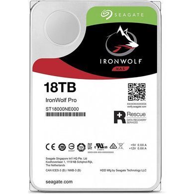 Накопичувач HDD SATA 18.0TB Seagate IronWolf Pro NAS 7200rpm 256MB (ST18000NE000) [613317]