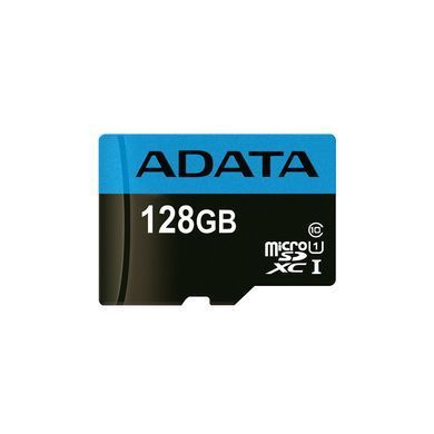 Карта пам'яті microSDXC (UHS-1) A-DATA Premier 128Gb Class 10 А1 (R-100Mb/s) (adapter SD) (AUSDX128GUICL10A1-RA1) [805254]