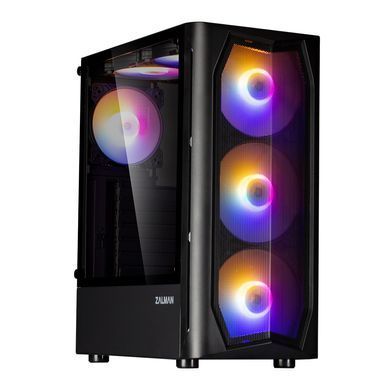 Корпус Zalman N4 Rev.1 без БЖ, 1xUSB3.0, 2xUSB2.0, 3x140мм RGB, 3x120мм RGB, VGA 315мм, LCS ready, TG Side Window, ATX, чорний (N4REV.1) [109648]