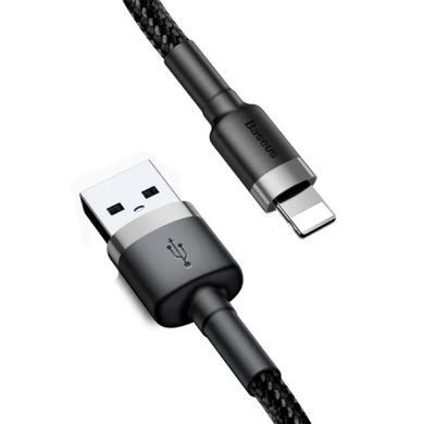 Кабель Baseus Cafule Cable USB For Lightning 1.5A 2m Gray+Black (CALKLF-CG1) [802304]