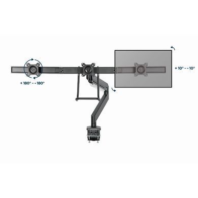 Кронштейн Gembird 17-27" (VESA100х100) (для 3-х моніторів) (MA-DA3-03) [612519]
