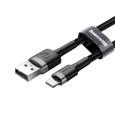 Кабель Baseus Cafule Cable USB For Lightning 1.5A 2m Gray+Black (CALKLF-CG1) [802304]