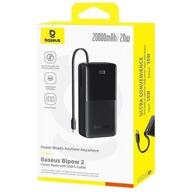 Універсальна мобільна батарея Baseus Bipow 2 Digital Display 20000mAh 20W Black (P10077101113-01) [618582]