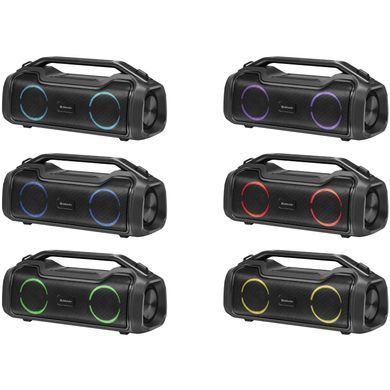 Акустична система 1.0 Defender Beatbox 50, 50W, Bluetooth/RGB/TF/TypeC/IPX5/PWB чорна (65950) [405269]