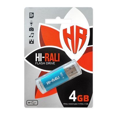 Флеш-накопичувач USB 4GB Hi-Rali Rocket Series Blue (HI-4GBVCBL) [607117]