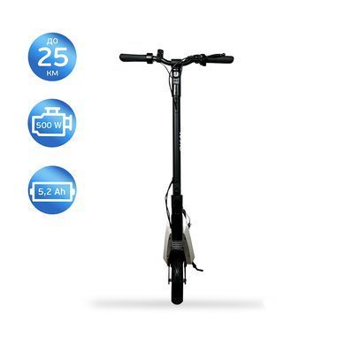 Електросамокат OKAI Zippy ES50С Black 8" 250W/500W, 5.2Ah, 20 km, 25 km/h, 10&deg;, 13.5 kg (ES50C-B) [800003]