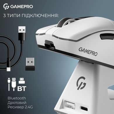 Миша бездротова GamePro Asgard Thor White (GM023W) [611595]