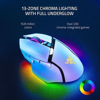 Миша Razer Basilisk V3 Pro, RGB, USB-A/WL/BT, білий (RZ01-04620200-R3G1) [104020]