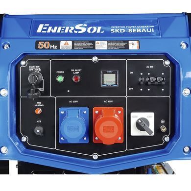 Генератор дизельний інверторний EnerSol 230/400В 7.5/8кВт електростартер 132кг (SKD-8EBAUI) [111575]
