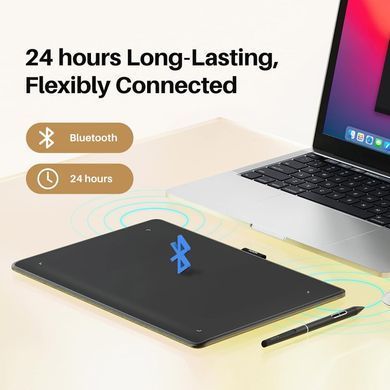 Графічний планшет Huion 10.5"x6.25" Inspiroy Frego M, BT, USB-C, чорний (L-610) [104772]