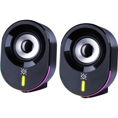 Акустична система 2.0 Defender Solar 8, 10Вт, Bluetooth, RGB підсвітка, USB, чорна (65938) [405266]
