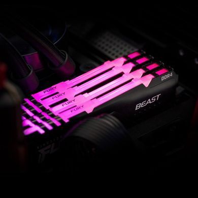 Пам'ять ПК Kingston DDR4 32GB KIT (16GBx2) 3200 FURY Beast RGB (KF432C16BB12AK2/32) [103849]