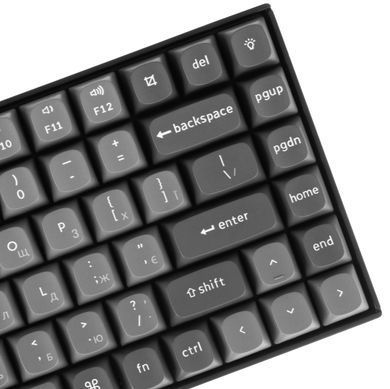 Клавіатура механічна Keychron K2 Max 84Key, K Super Brown, WL/BT/USB-A, Hot-Swap, QMK, EN/UKR, RGB, чорний (K2M-J3-UA) [103687]