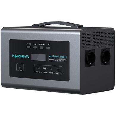 Зарядна станція Marsriva MP6 Pro 600Вт (627.2 Вт/г) DC PD 60Вт, UPS, MPPT, LiFePo4 (MP6ProV2_MARSRIVA) [405338]