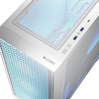 Корпус LogicConcept DART PRO ARGB MIDI WHITE MESH fans 4x120mm без БЖ ATX (AT-DART-PRO-ARGB-20) [402980]