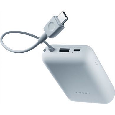 Зовнішній акумулятор Xiaomi Power Bank 10000mAh (Integrated Cable) Ice Blue GL (BHR9073GL) [806187]