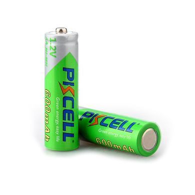 Акумулятор AA 600mAh, 1.2V Ni-MH, RTU rechargeable battery, PKCELL, 2pcs/card (AA600-2B RTU) [404827]
