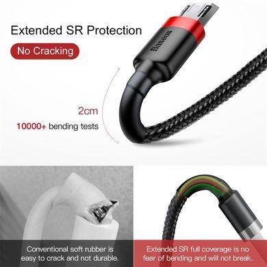 Кабель Baseus cafule Cable USB For Micro 2A 3m Red+Black (CAMKLF-H91) [806191]