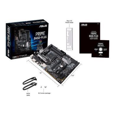 Материнcька плата ASUS PRIME B450-PLUS sAM4 B450 2xDDR4 HDMI DVI ATX (90MB0YN0-M0EAY0) [110144]