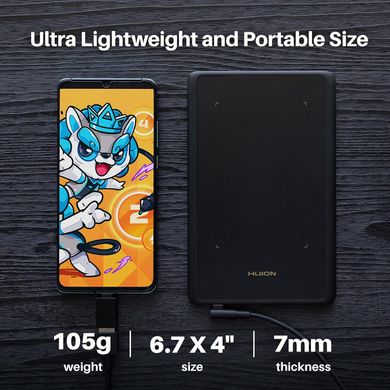 Графічний планшет Huion 4.17"x 2.6" H420X USB-Cчорний (H420X)